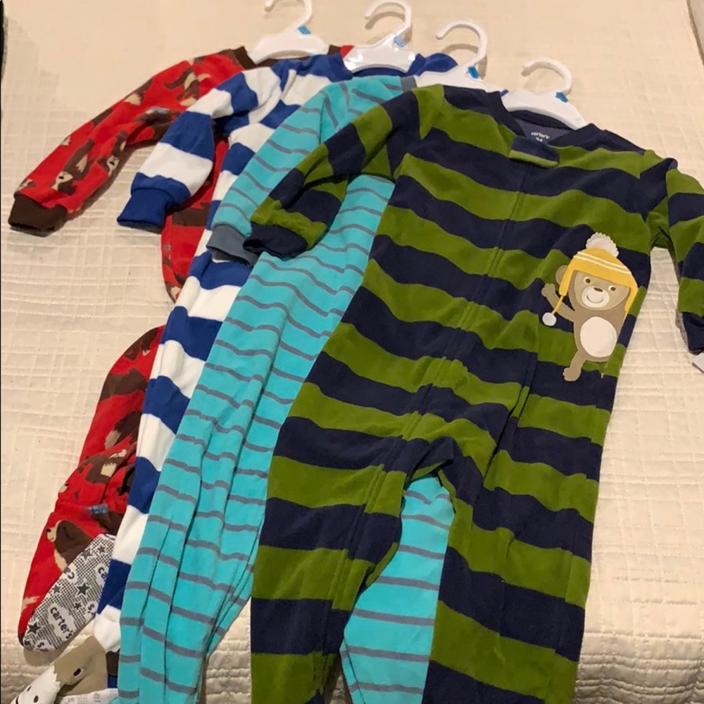 4 Carter’s 1-Piece Fleece Sets